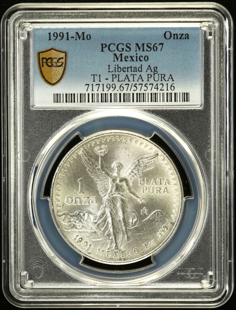 Modern Silver & Minors Onza 1991 Mo PCGS MS67 0152985