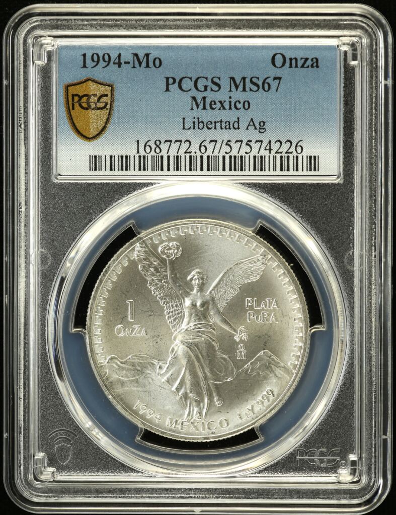 Modern Silver & Minors Onza 1994 Mo PCGS MS67 0152987