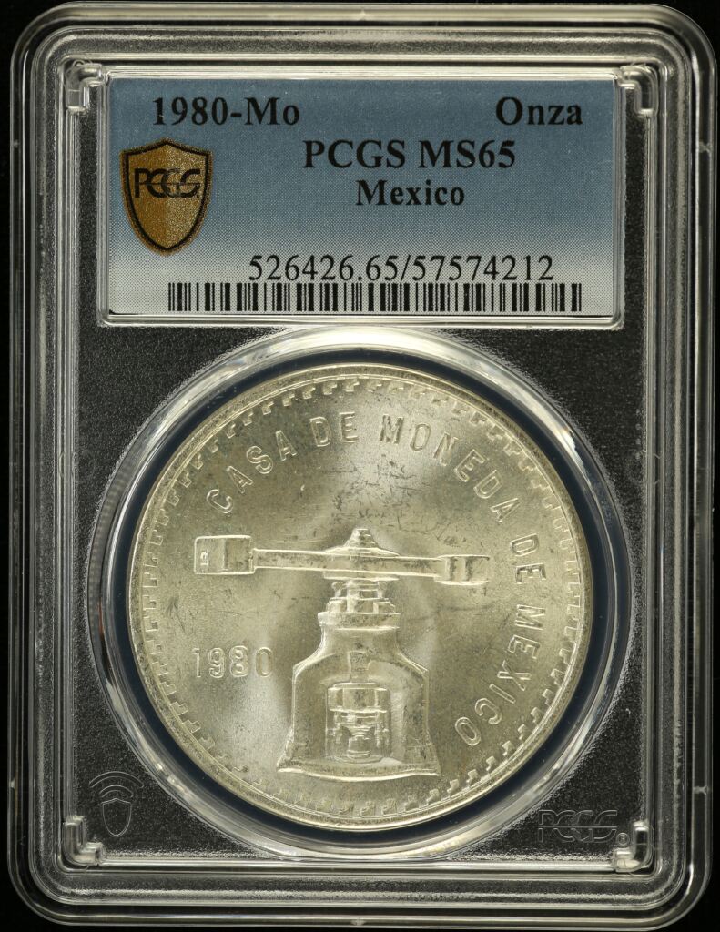 Modern Silver & Minors Onza 1980 Mo PCGS MS65 0152988