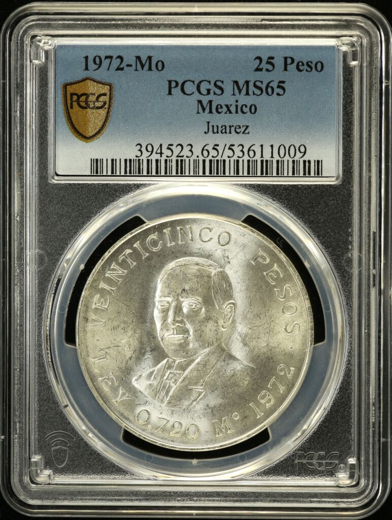 Modern Silver & Minors 25 Peso 1972 Mo PCGS MS65 0153023