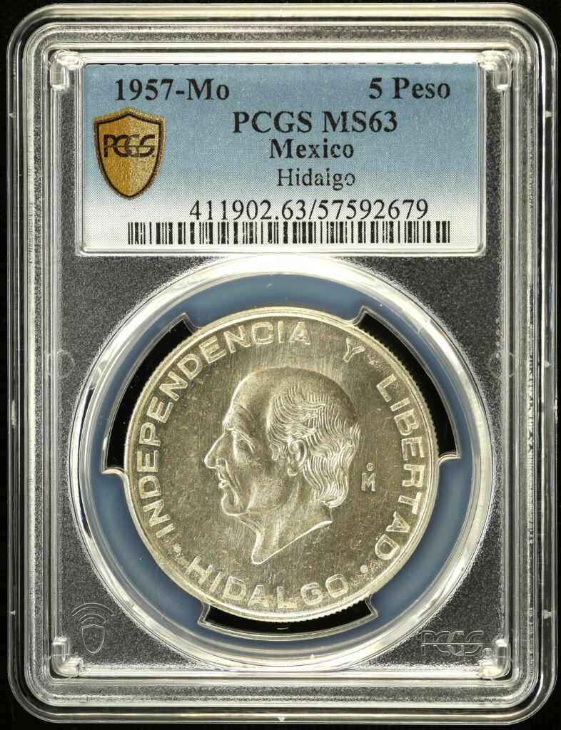Modern Silver & Minors 5 Peso 1957 Mo PCGS MS63 0153025