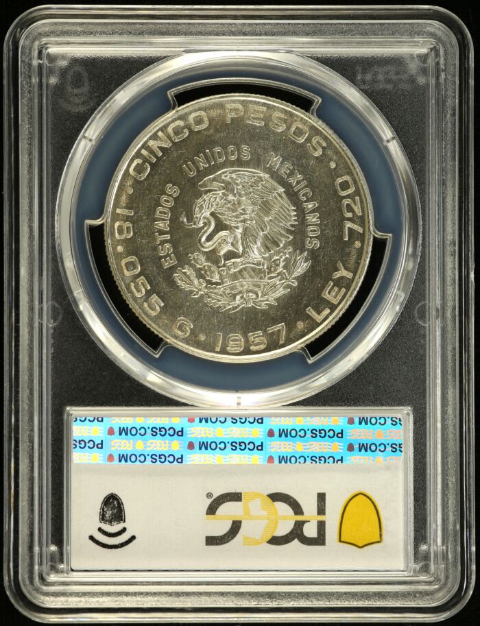 Modern Silver & Minors 5 Peso 1957 Mo PCGS MS63 0153025Modern Silver & Minors 5 Peso 1957 Mo PCGS MS63 0153025 - Image 2