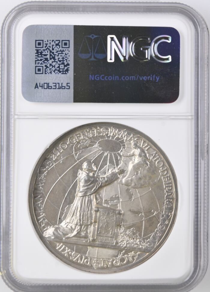 Italy/San Marino/Vatican War Consecration Pius XII Silver Medal 1943 V Rinaldi-137 NGC MS64 0153090Italy/San Marino/Vatican War Consecration Pius XII Silver Medal 1943 V Rinaldi-137 NGC MS64 0153090 - Image 2