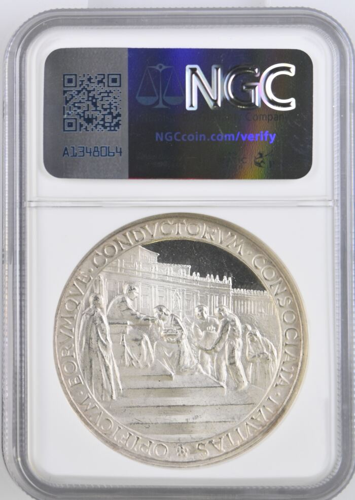 Italy/San Marino/Vatican Scala Regia Silver Medal 1956 XVIII Rinaldi-150 NGC MS63 0153092Italy/San Marino/Vatican Scala Regia Silver Medal 1956 XVIII Rinaldi-150 NGC MS63 0153092 - Image 2