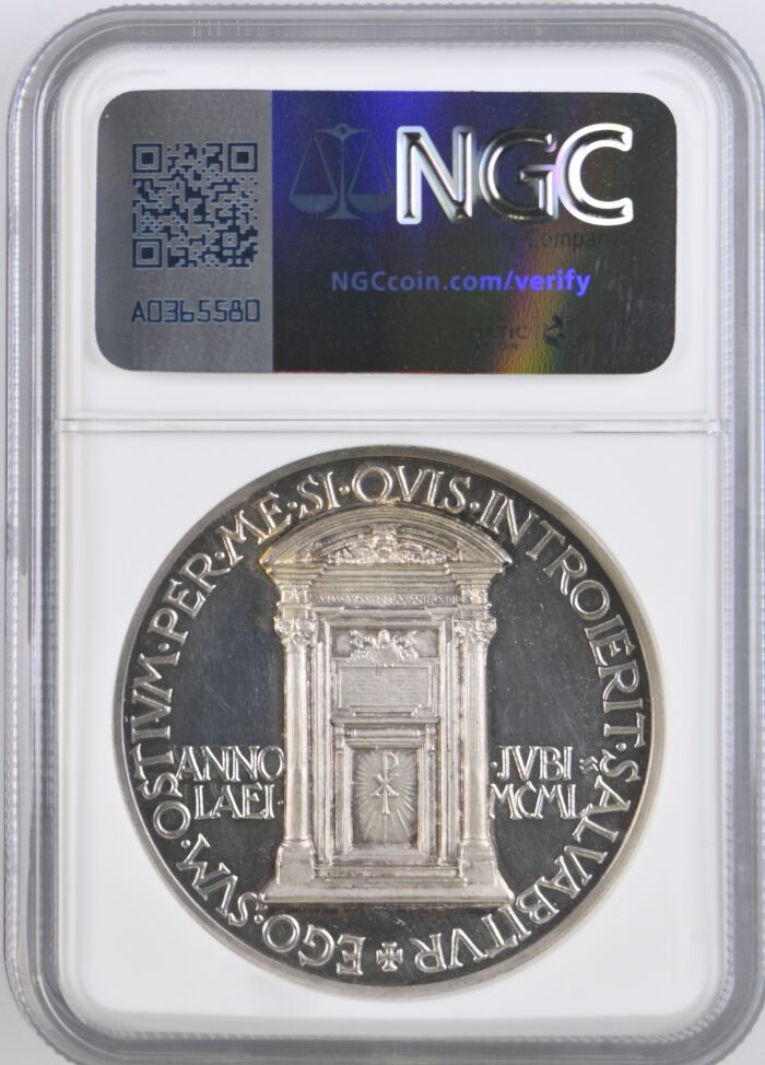 Italy/San Marino/Vatican Holy Door Pius XII Silver Medal 1950 Rinaldi-144 NGC MS63 0153093Italy/San Marino/Vatican Holy Door Pius XII Silver Medal 1950 Rinaldi-144 NGC MS63 0153093 - Image 2