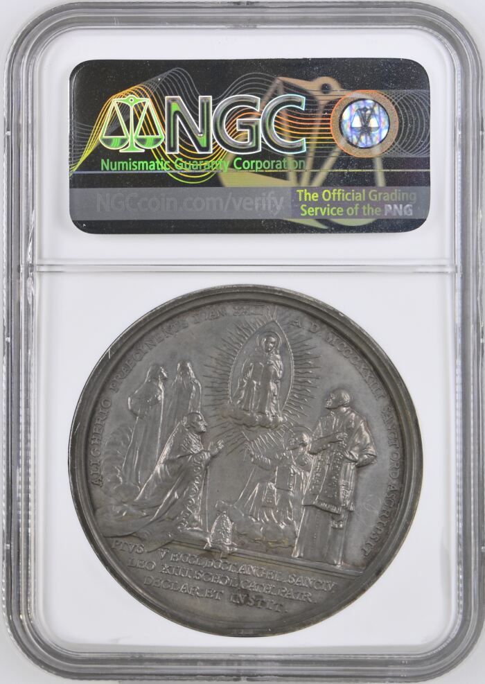 Italy/San Marino/Vatican St. Thomas Aquinas Pius XI Silver Medal 1923 II Rinaldi-117 NGC MS62 0153098Italy/San Marino/Vatican St. Thomas Aquinas Pius XI Silver Medal 1923 II Rinaldi-117 NGC MS62 0153098 - Image 2