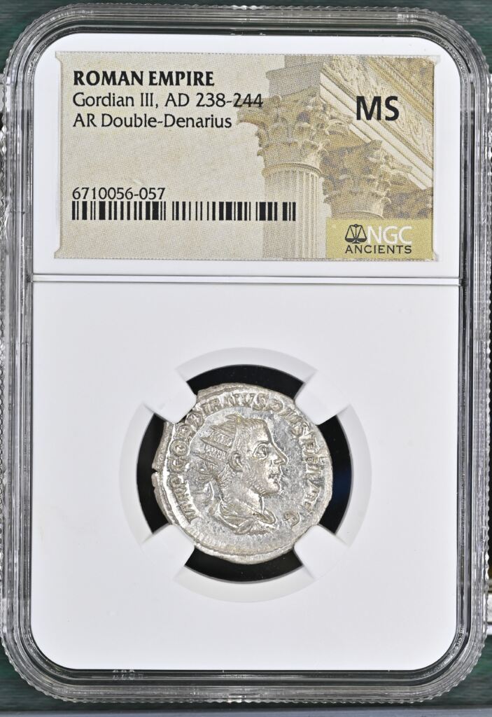 Roman Imperial Gordian III 238-244 AD AR Double Denarius NGC MS 0153101