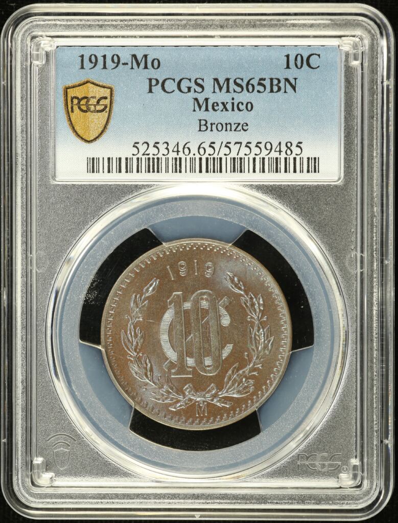 Modern Silver & Minors 10 Centavo 1919 Mo PCGS MS65BN 0153173
