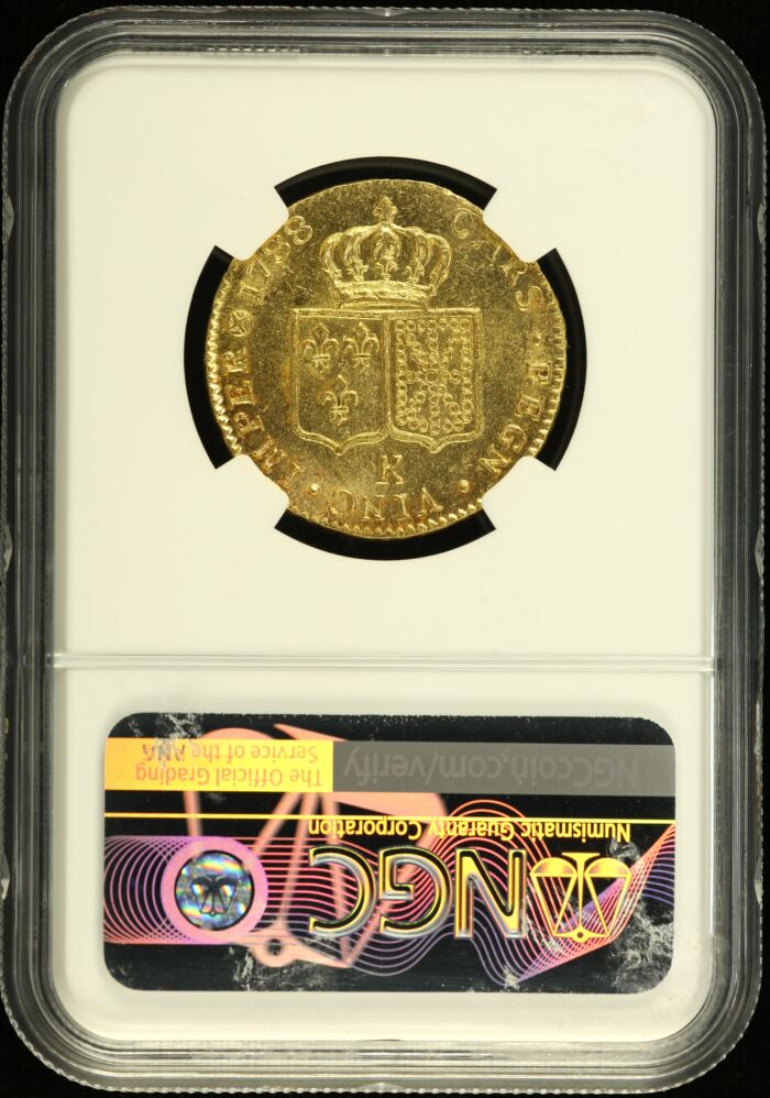 France 2 Louis D or 1788 K NGC MS64 0153175France 2 Louis D or 1788 K NGC MS64 0153175 - Image 2