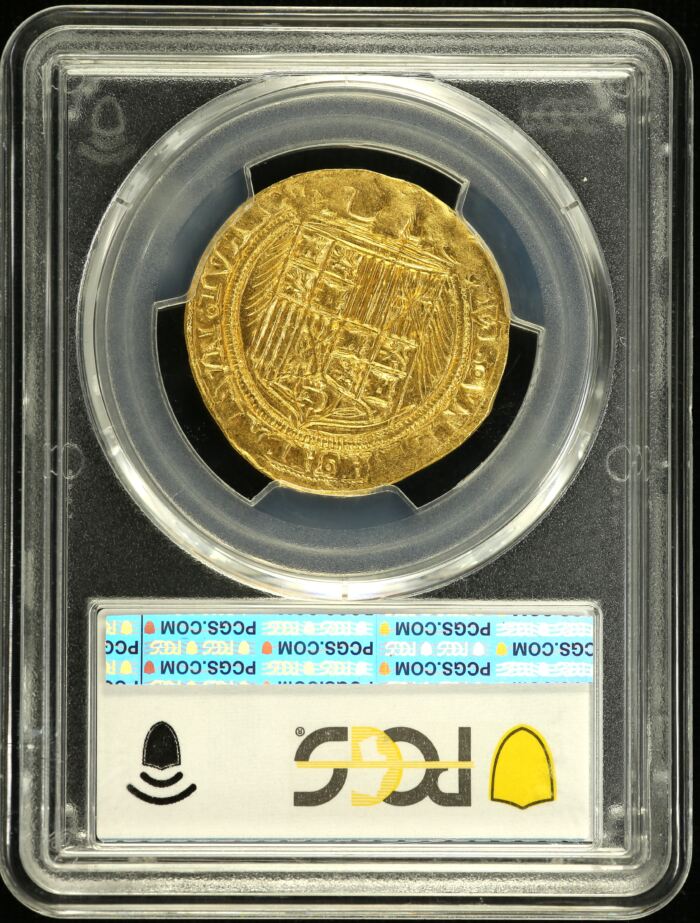 Spain 2 Excelente (1474-1504) Seville Calico-739 PCGS MS63 0153177Spain 2 Excelente (1474-1504) Seville Calico-739 PCGS MS63 0153177 - Image 2