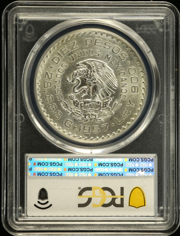 Modern Silver & Minors 10 Peso 1957 Mo KM-475 PCGS MS63 0153229Modern Silver & Minors 10 Peso 1957 Mo KM-475 PCGS MS63 0153229 - Image 2
