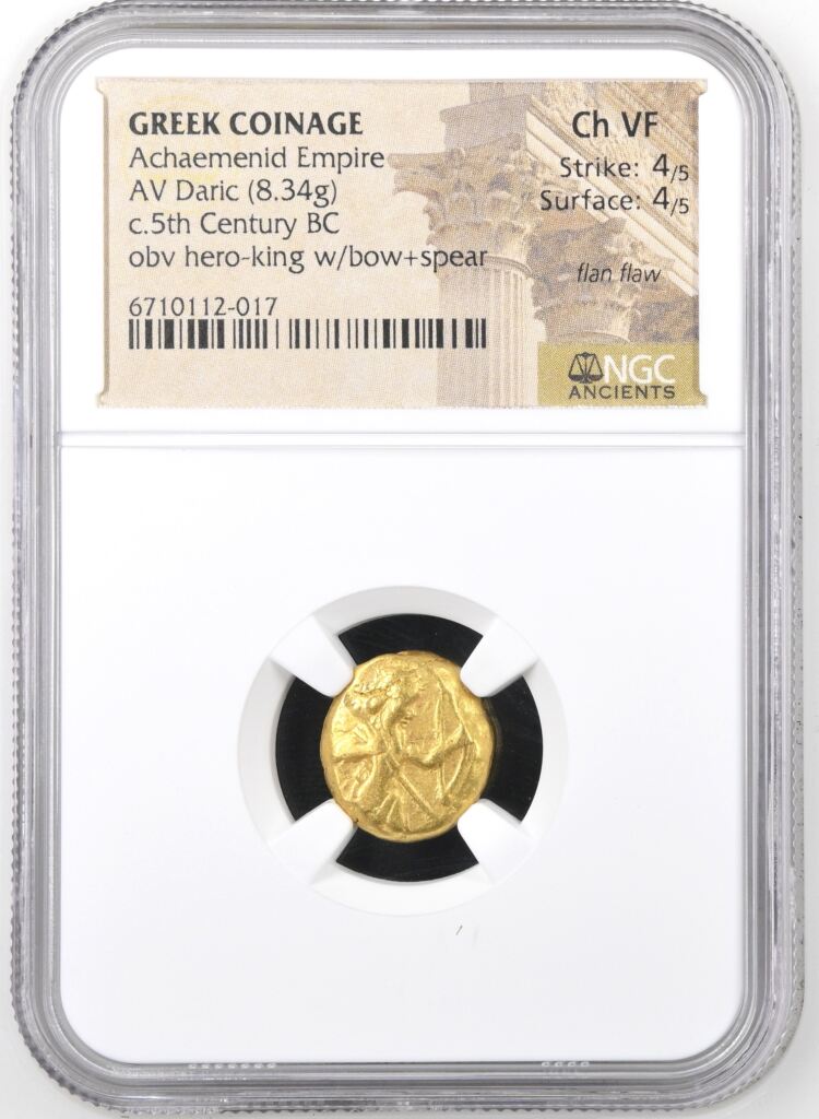 Persia, Achaemenid Kings c.5th Century BC AV Daric NGC Ch VF 0153256