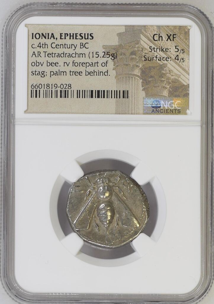 Ionia Ephesus c.4th Century BC AR Tetradrachm NGC Ch XF 0153268