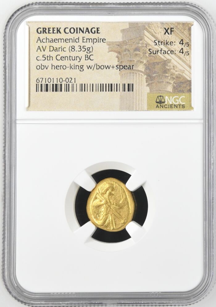Persia, Achaemenid Kings c.5th Century BC AV Daric NGC XF 0153272Persia, Achaemenid Kings c.5th Century BC AV Daric NGC XF 0153272