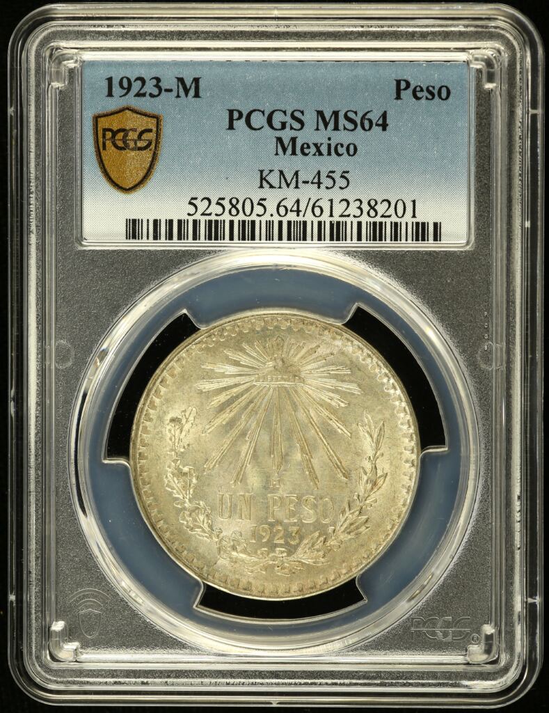 Modern Silver & Minors Peso 1923 M KM-455 PCGS MS64 0153555