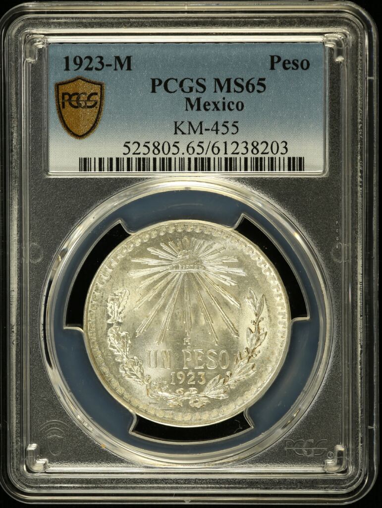 Modern Silver & Minors Peso 1923 M KM-455 PCGS MS65 0153559