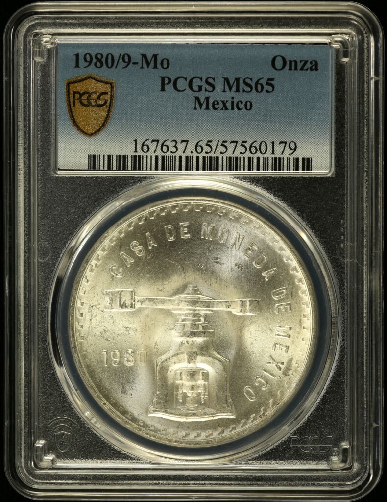 Modern Silver & Minors Onza 1980/9 Mo PCGS MS65 0153568