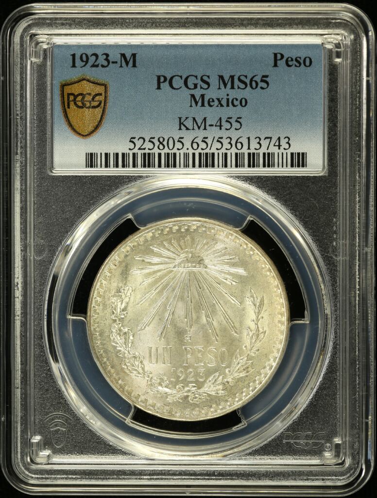 Modern Silver & Minors Peso 1923 M KM-455 PCGS MS65 0153577