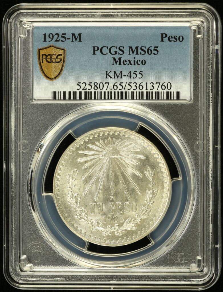 Modern Silver & Minors Peso 1925 M KM-455 PCGS MS65 0153581