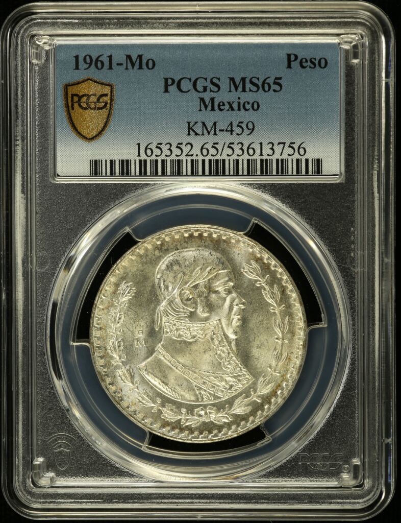 Modern Silver & Minors Peso 1961 Mo KM-459 PCGS MS65 0153587