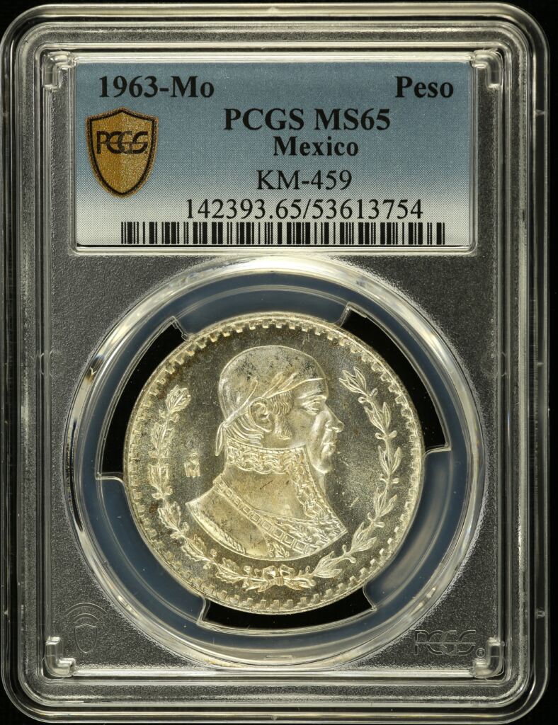 Modern Silver & Minors Peso 1963 Mo KM-459 PCGS MS65 0153588