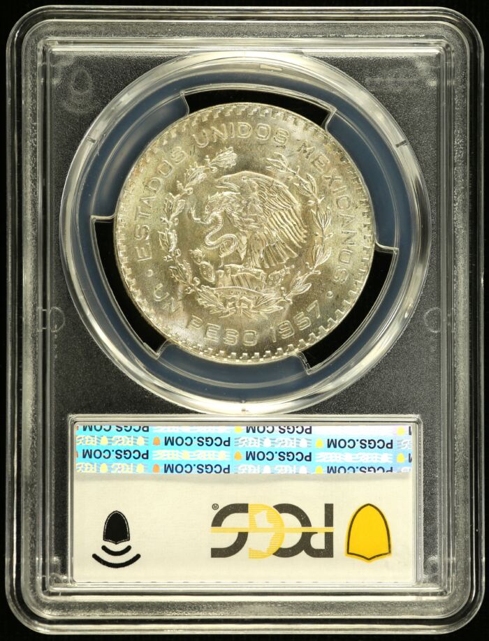 Modern Silver & Minors Peso 1957 Mo KM-459 PCGS MS65 0153590Modern Silver & Minors Peso 1957 Mo KM-459 PCGS MS65 0153590 - Image 2