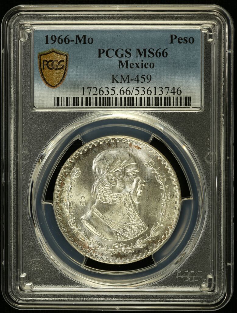 Modern Silver & Minors Peso 1966 Mo KM-459 PCGS MS66 0153591