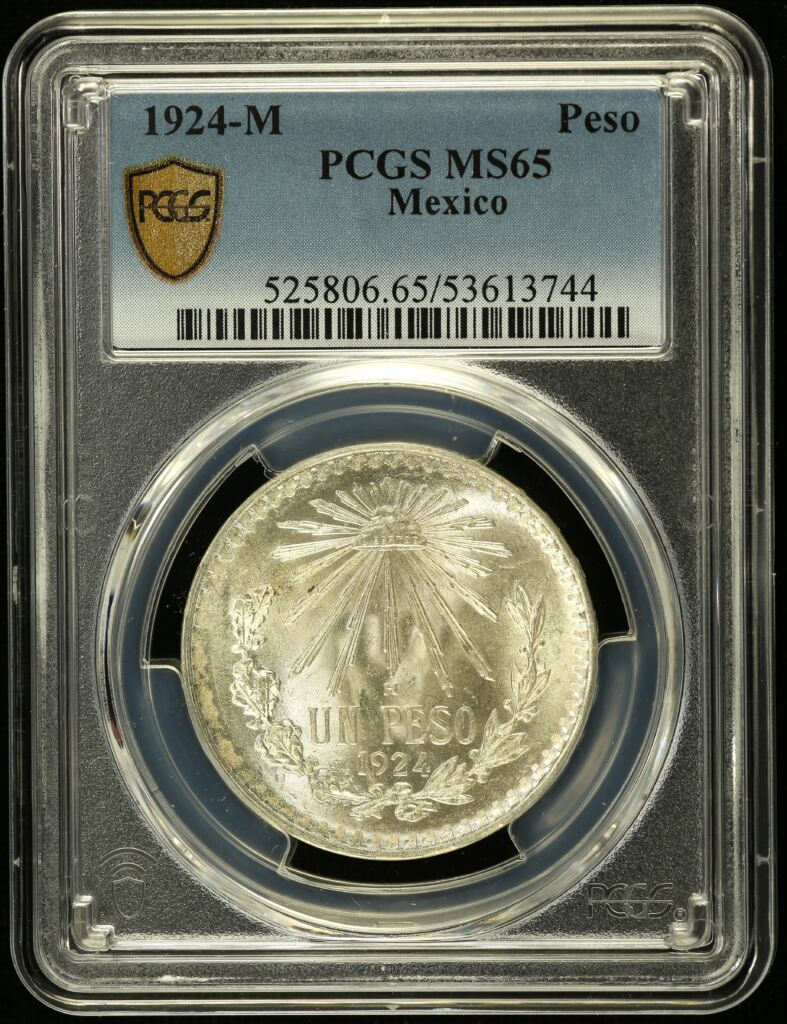 Modern Silver & Minors Peso 1924 M PCGS MS65 0153594