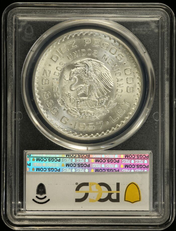 Modern Silver & Minors 10 Peso 1957 Mo KM-475 PCGS MS65 0153253Modern Silver & Minors 10 Peso 1957 Mo KM-475 PCGS MS65 0153253 - Image 2