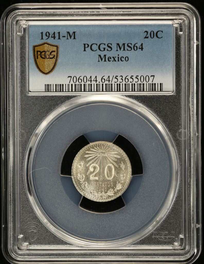 Modern Silver & Minors 1941 M 20 Centavo PCGS MS64 0153361