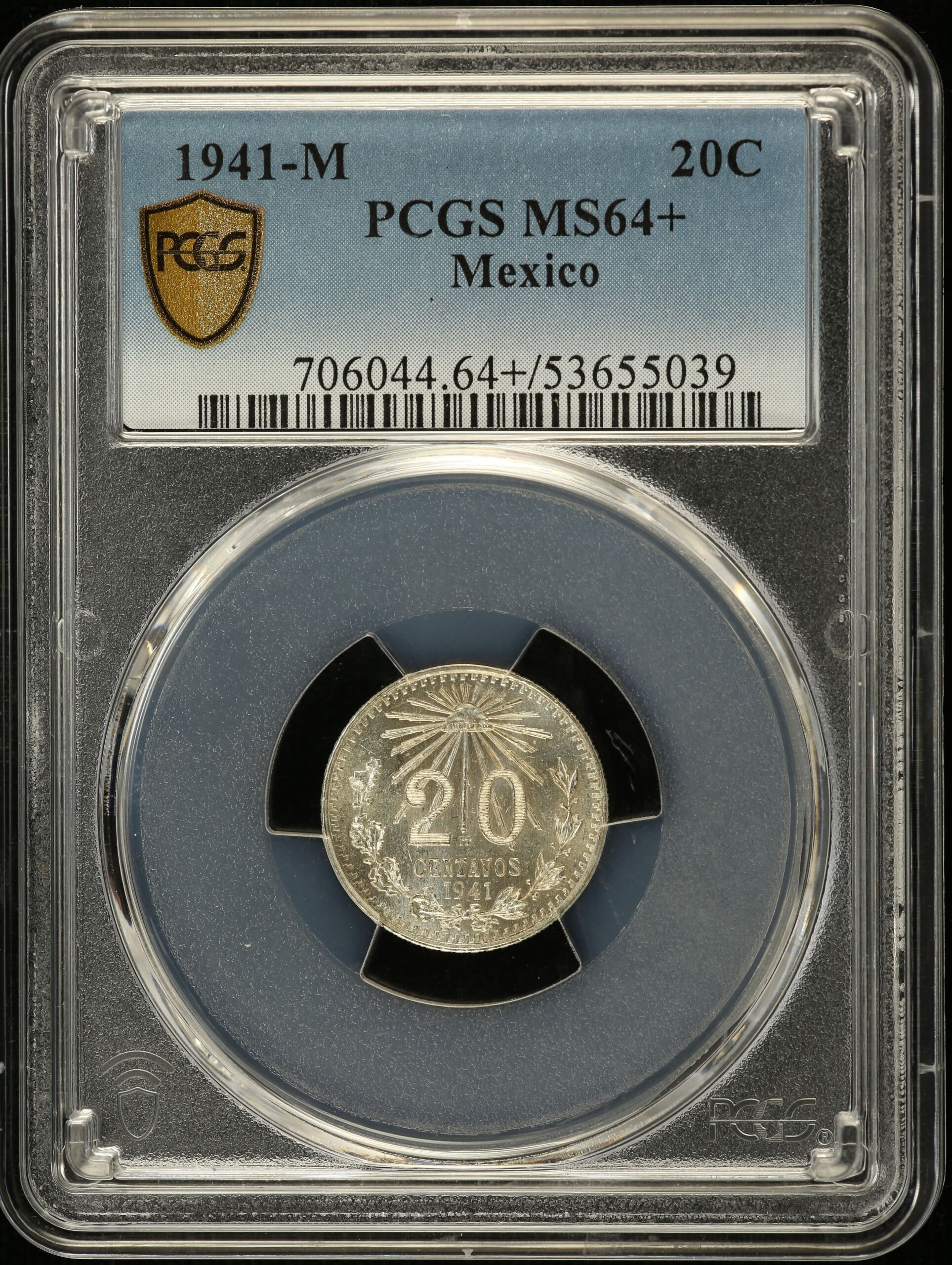 Modern Silver & Minors 1941 M 20 Centavo PCGS MS64+ 0153362