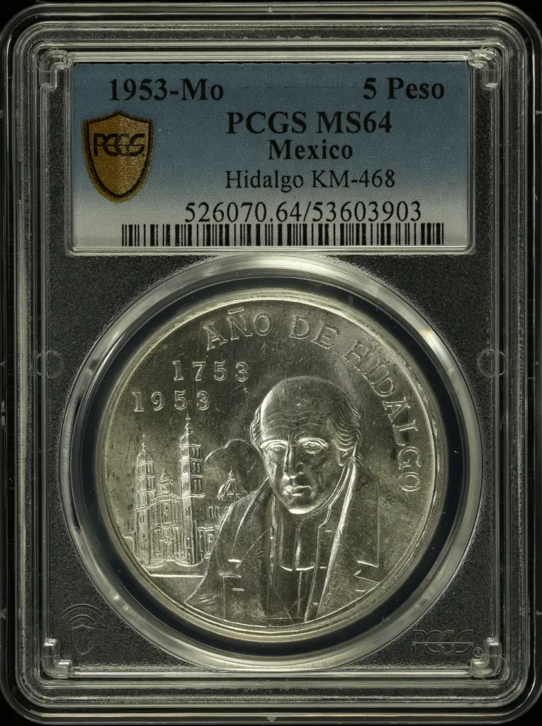 Modern Silver & Minors 5 Peso 1953 Mo KM-468 PCGS MS64 0152929
