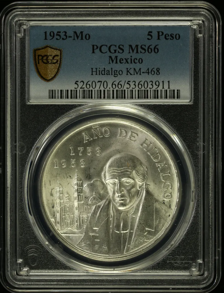 Modern Silver & Minors 5 Peso 1953 Mo KM-468 PCGS MS66 0152944