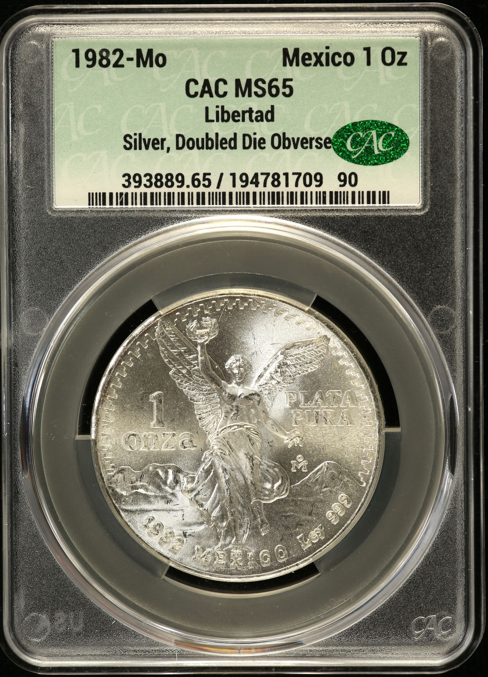 Modern Silver & Minors Onza 1982 Mo CAC MS65 0152724