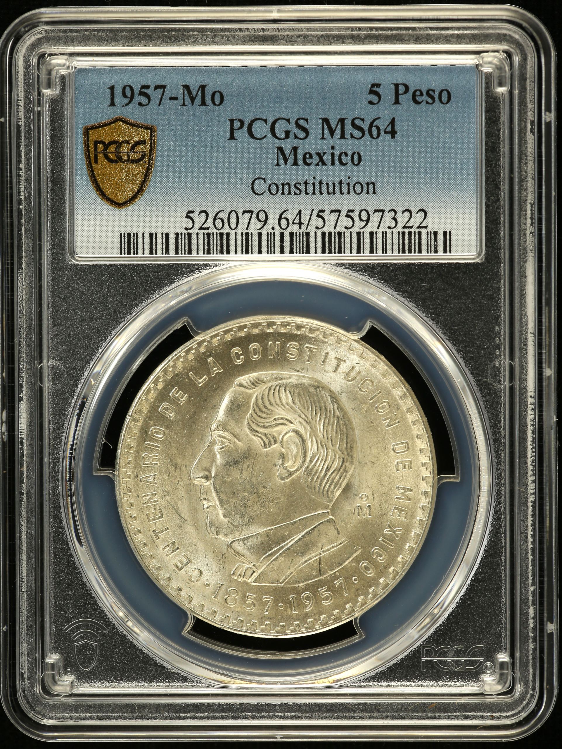 Modern Silver & Minors 5 Peso 1957 Mo PCGS MS64 0152853