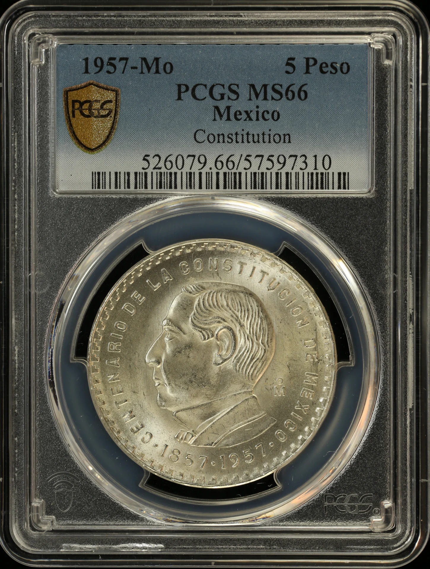 Modern Silver & Minors 5 Peso 1957 Mo PCGS MS66 0152879