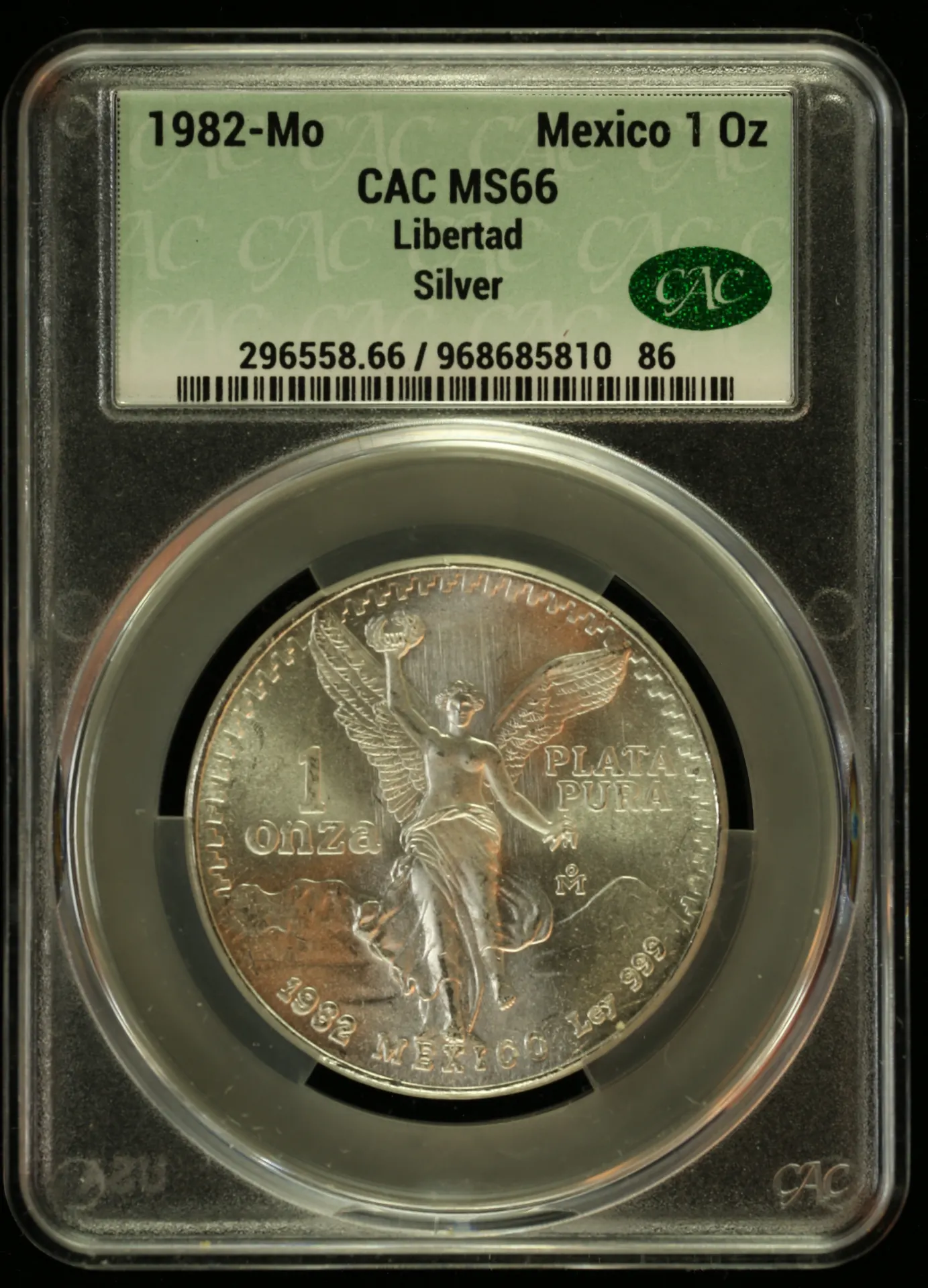 Mexican Coins Modern Silver & Minors Onza Modern Silver & Minors Onza 1982 Mo CAC MS66 0152749 Modern Silver & Minors Onza 1982 Mo CAC MS66 0152749