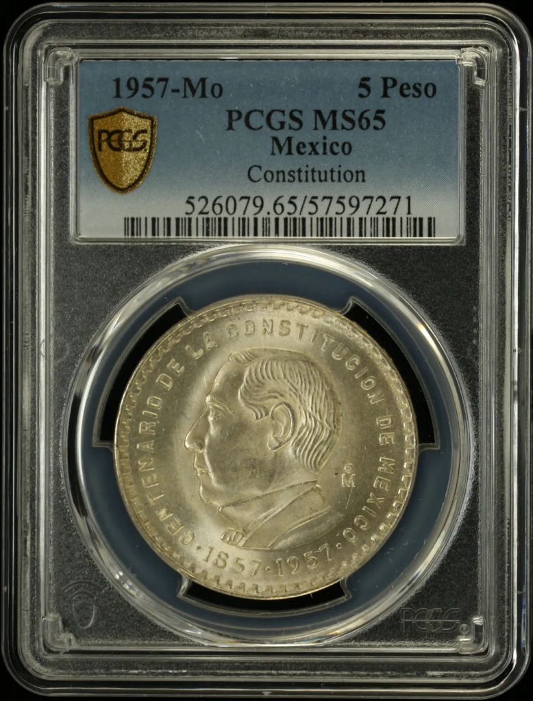 Modern Silver & Minors 5 Peso 1957 Mo PCGS MS65 0152858