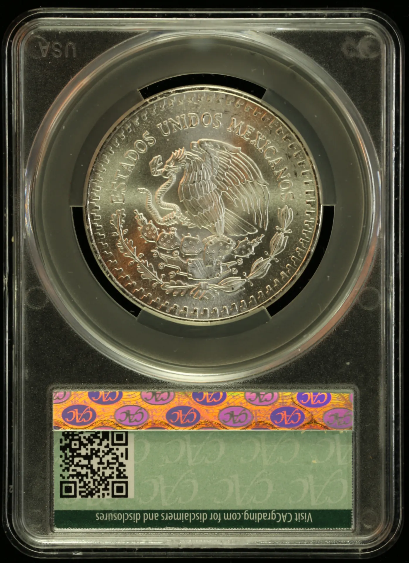 Mexican Coins Modern Silver & Minors Onza Modern Silver & Minors Onza 1982 Mo CAC MS66 0152750 Modern Silver & Minors Onza 1982 Mo CAC MS66 0152750Modern Silver & Minors Onza 1982 Mo CAC MS66 0152750 - Image 2