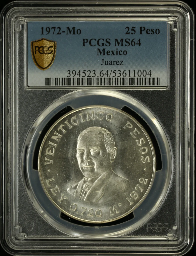 Modern Silver & Minors 25 Peso 1972 Mo PCGS MS64 0153013