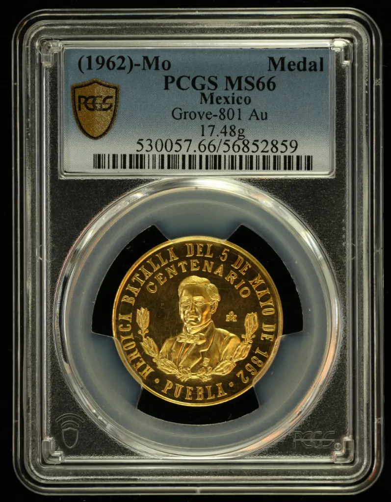 Medals & Tokens Battle of Cinco de Mayo Centennial Gold Medal (1962) Mo PCGS MS66 Grove-801 0152898