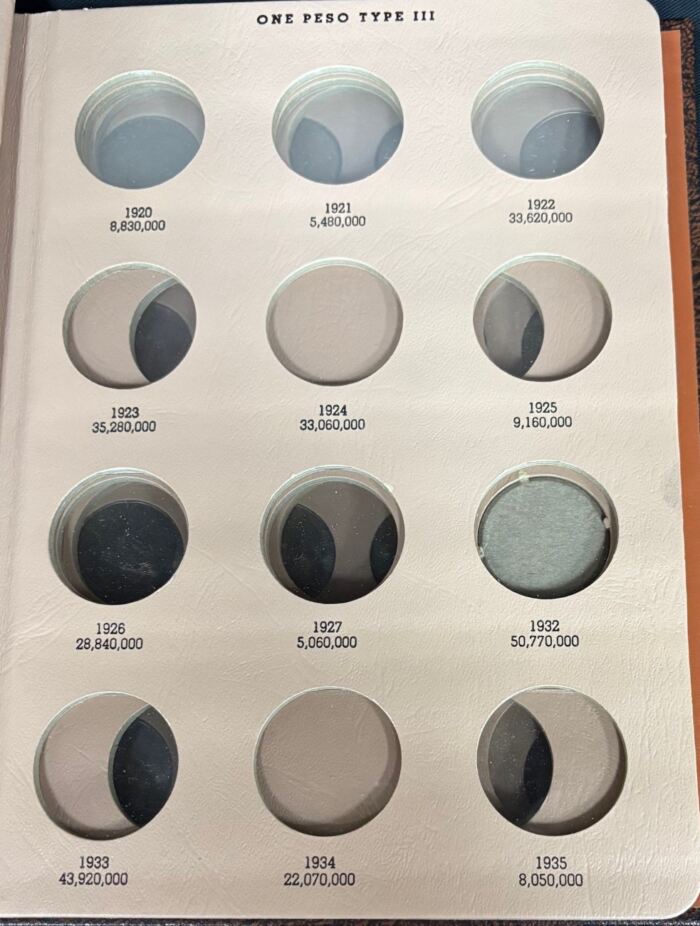 Modern Silver & Minors Dansco One Peso Book with 16 Coins 0153597Modern Silver & Minors Dansco One Peso Book with 16 Coins 0153597 - Image 3