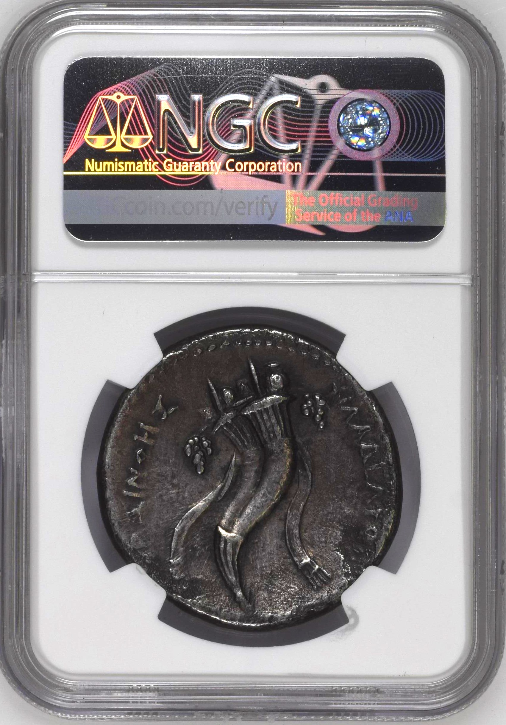Ancient Coins  Greek  Ptolemaic Kingdom Ptolemaic Kingdom Arsinoe II d.270/68 BC AR Decadrachm NGC XF 0155207 Ptolemaic Kingdom Arsinoe II d.270/68 BC AR Decadrachm NGC XF 0155207Ptolemaic Kingdom Arsinoe II d.270/68 BC AR Decadrachm NGC XF 0155207 - Image 2