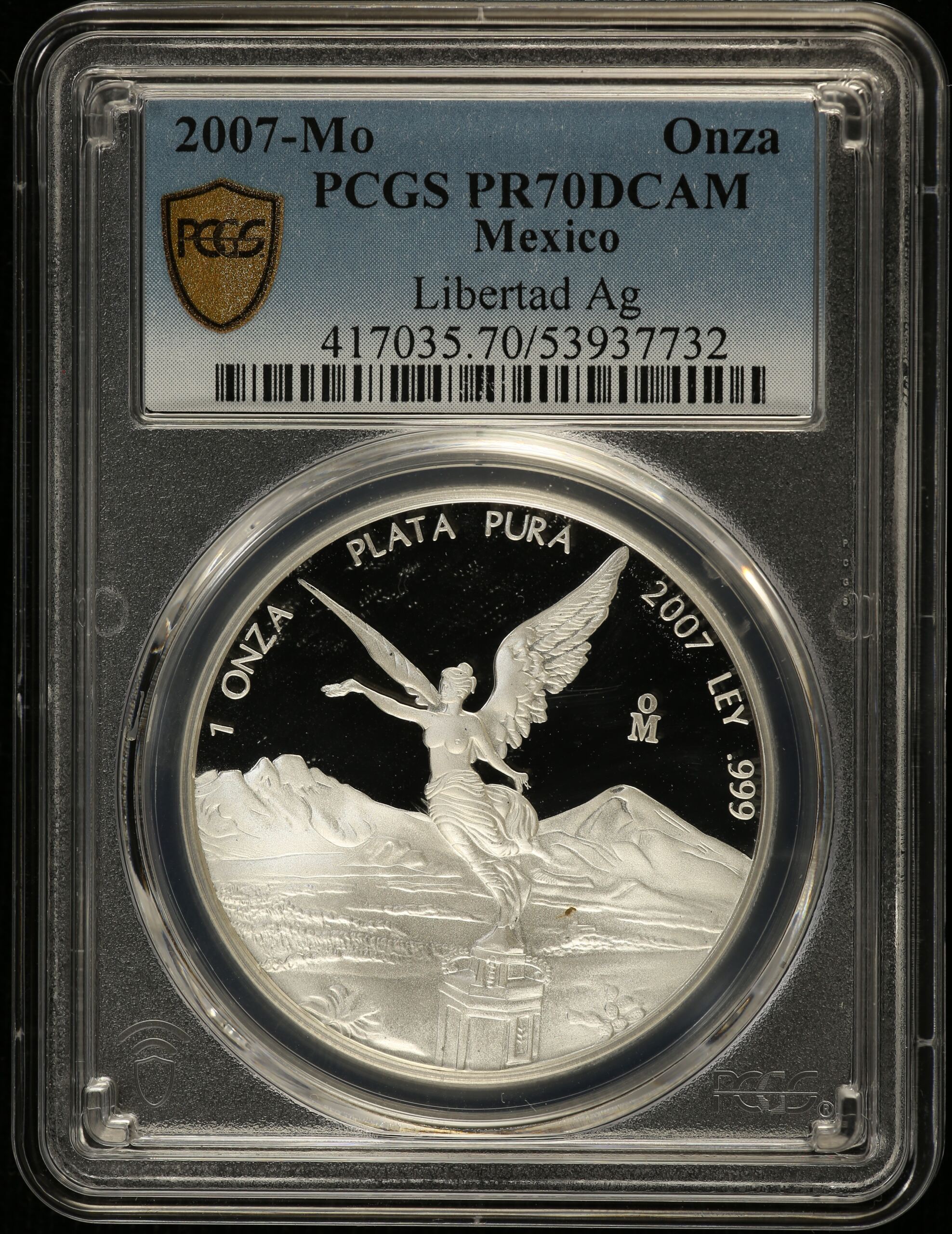 Modern Silver & Minors Onza 2007 Mo PCGS PR70DCAM 0155102