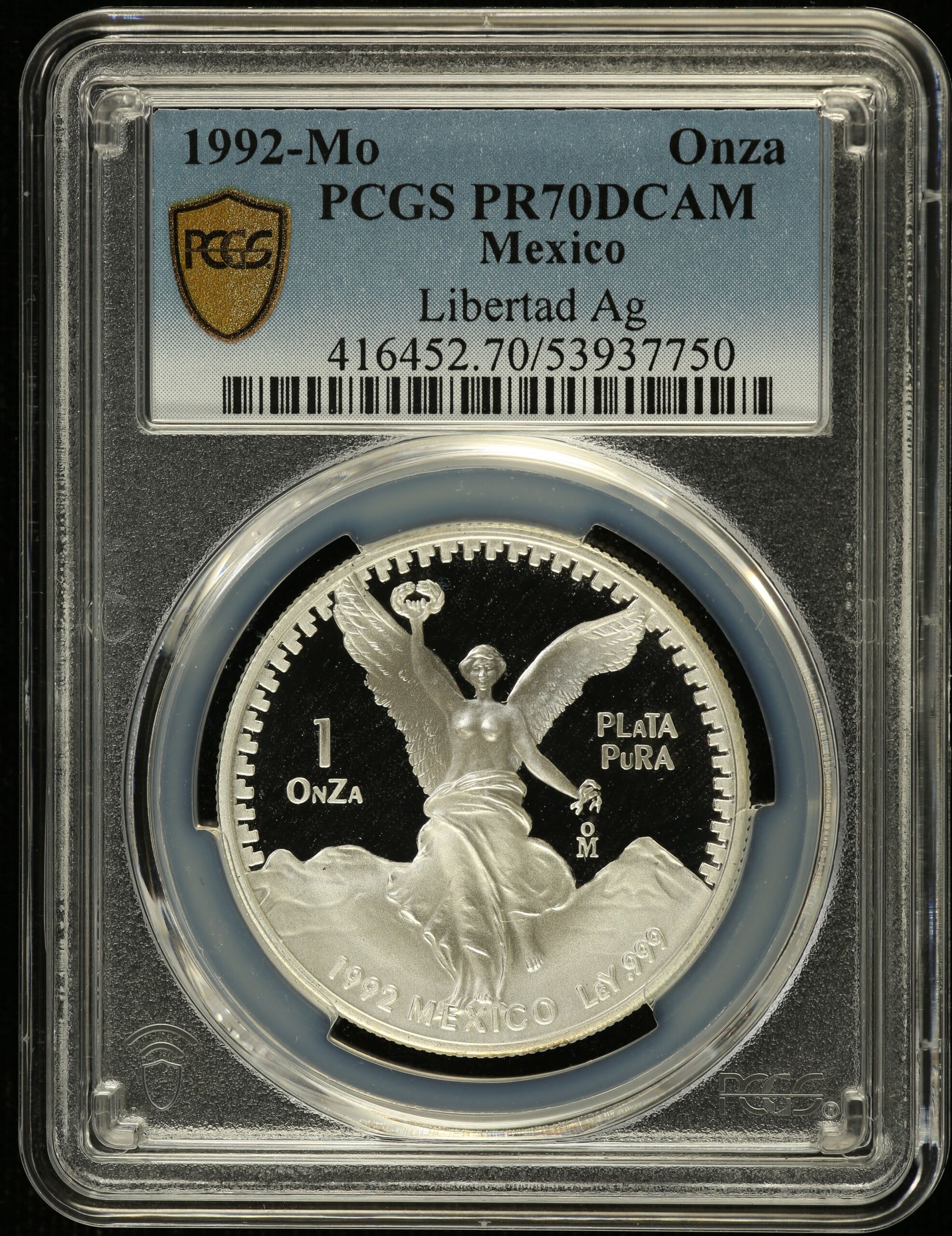 Modern Silver & Minors Onza 1992 Mo PCGS PR70DCAM 0155105