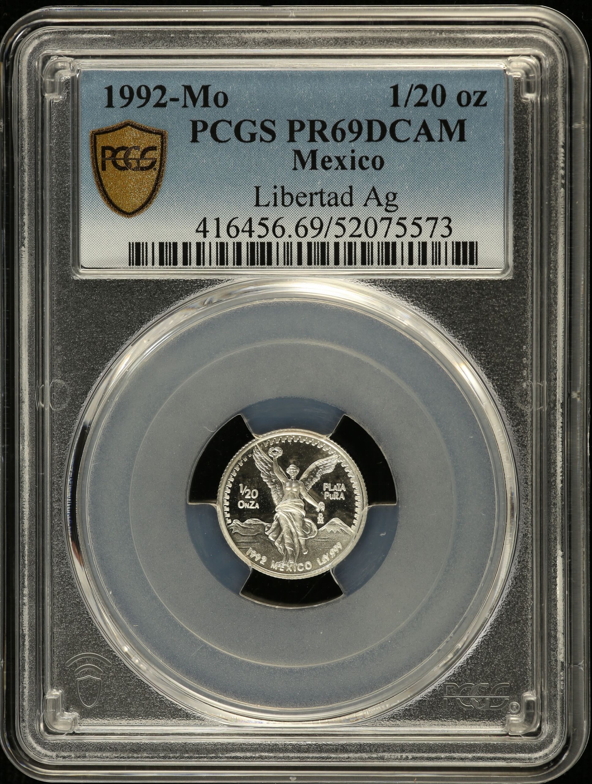 Modern Silver & Minors 1/10 Onza 1992 Mo PCGS PR69DCAM 0155113