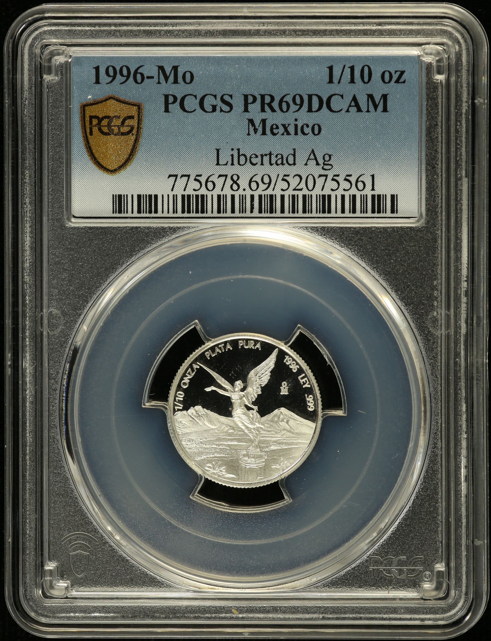 Modern Silver & Minors 1/10 Onza 1996 Mo PCGS PR69DCAM 0155117