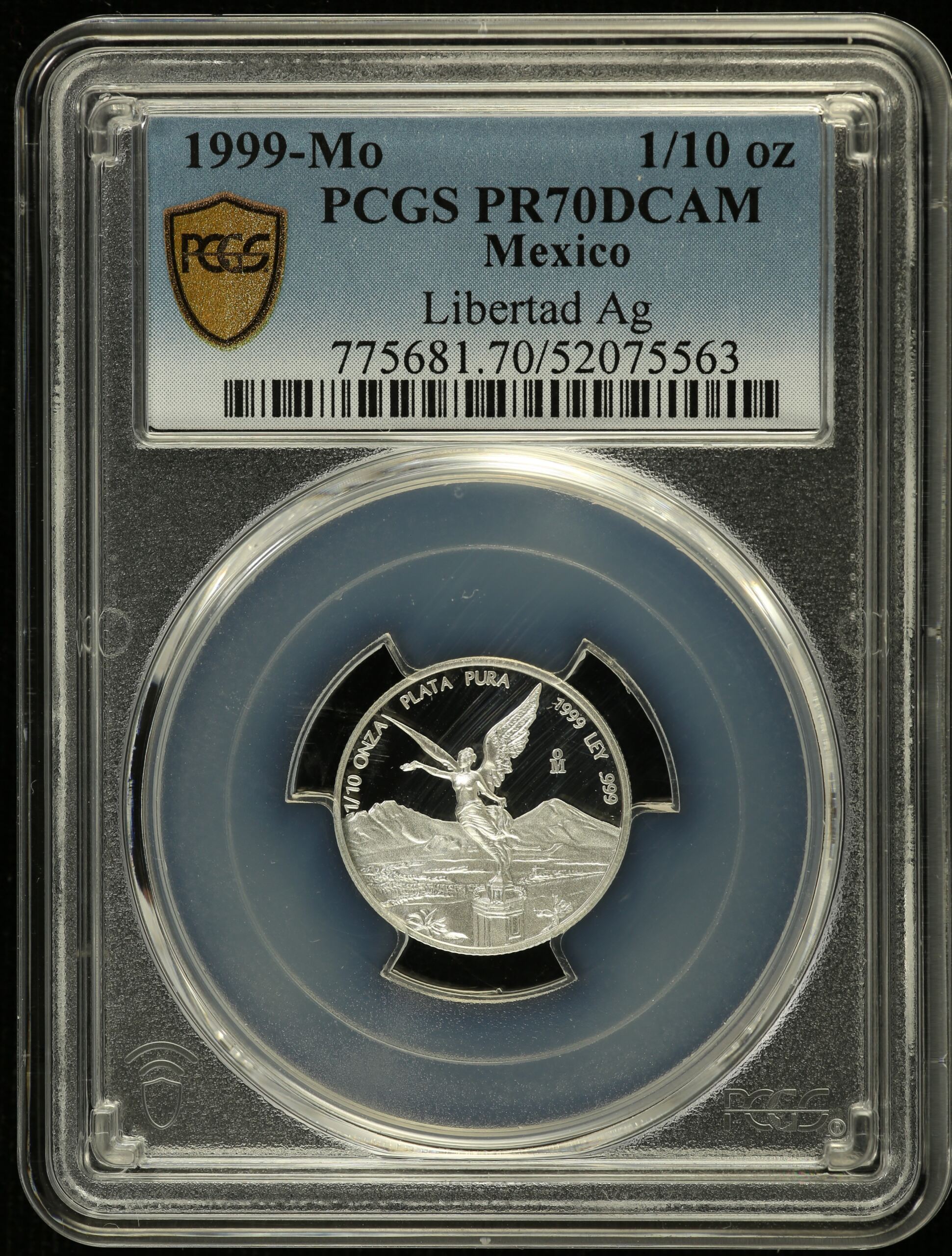 Modern Silver & Minors 1/10 Onza 1999 Mo PCGS PR70DCAM 0155119