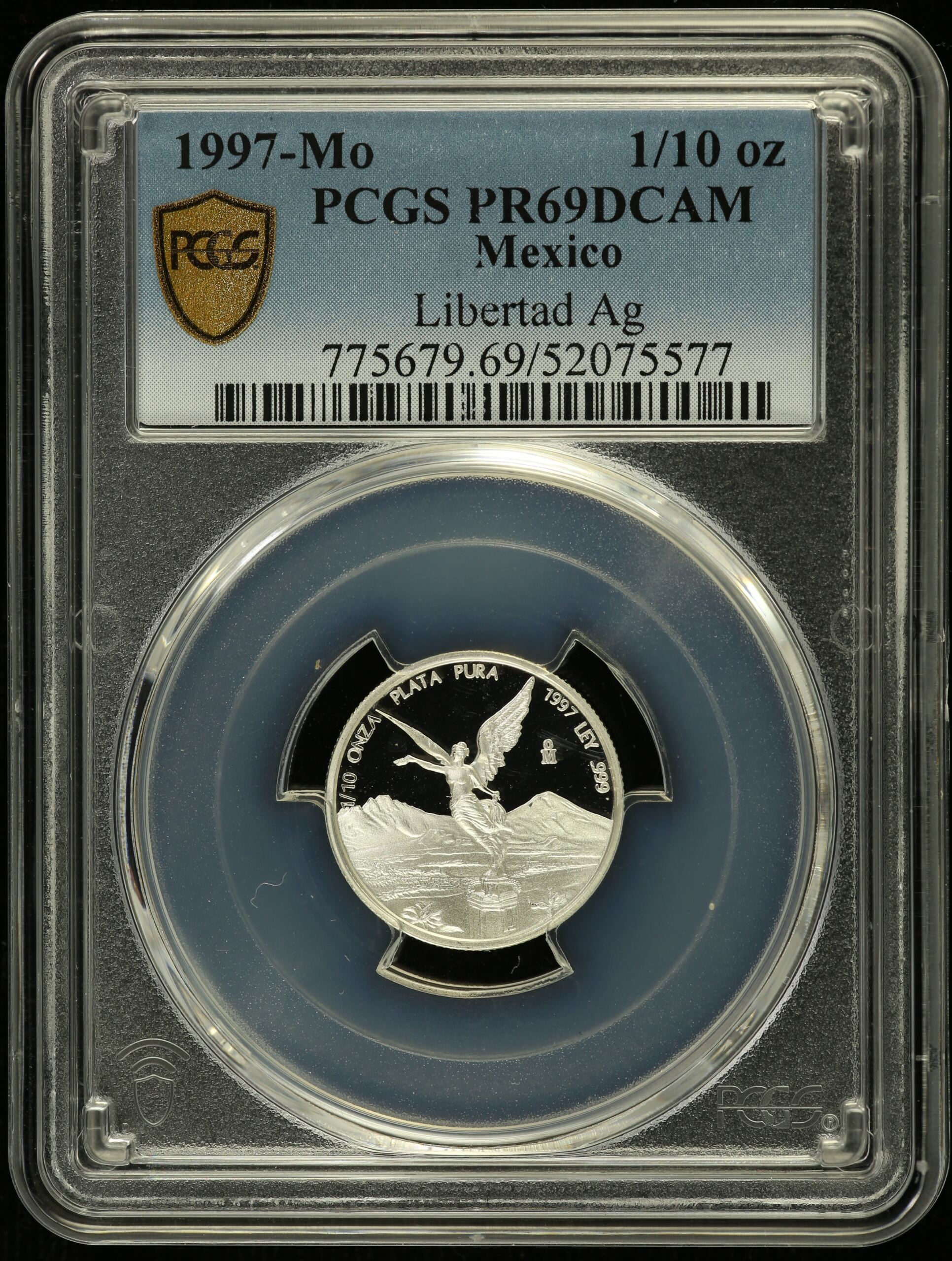 Modern Silver & Minors 1/10 Onza 1997 Mo PCGS PR69DCAM 0155121