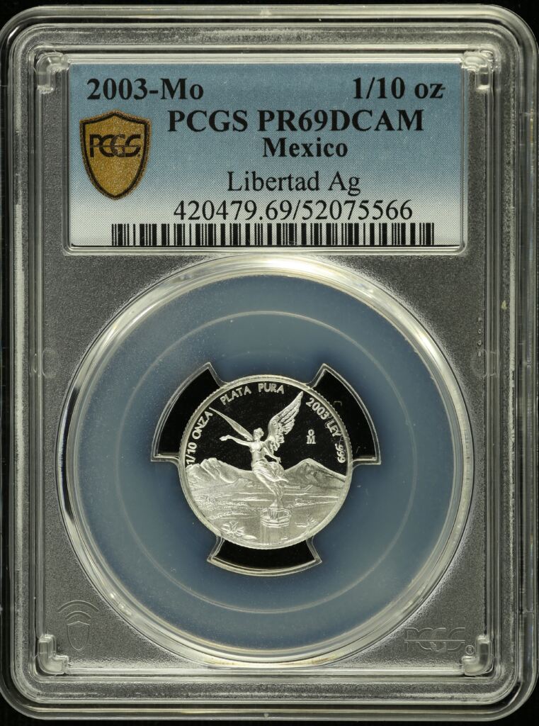 Modern Silver & Minors 1/10 Onza 2003 Mo PCGS PR69DCAM 0155123